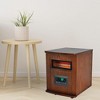 LifeSmart LifePro 1500 Watt Portable Electric Infrared Quartz Space Heater for Indoor Use with 6 Heating Elements, Wheels, and Remote, Brown Oak Wood - 4 of 4