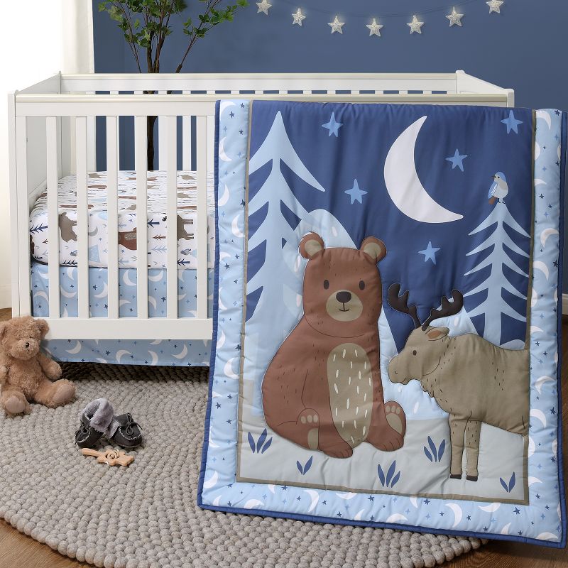 The Peanutshell Crib Bedding Set for Baby Boys, Under the Stars, 3 Pieces, 1 of 9