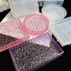JDICTION 3PCS Diamond Edge Resin Tray Mold Set for Epoxy, Square Round Rectangle Jewelry Box, Candle Holder & Candy Dish DIY Craft - 2 of 4