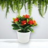 Unique Bargains Artificial Plants Pot Plastic 5.51"x4.72"x6.30" 1 Pcs - 2 of 4
