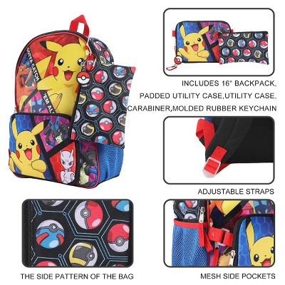 Pokemon Trainer Gotta Catch 'Em All Youth 5-Piece Backpack Set - image 5