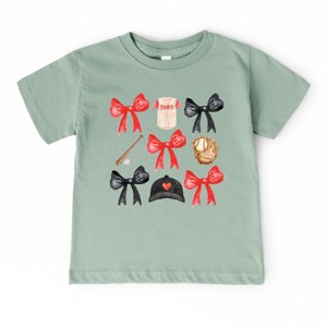 The Juniper Shop Coquette Baseball Red Chart Toddler Short Sleeve Tee - 1 of 4