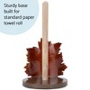 Elanze Designs Fall Leaves 12 inch Resin and Wood Harvest Paper Towel Holder - 4 of 4