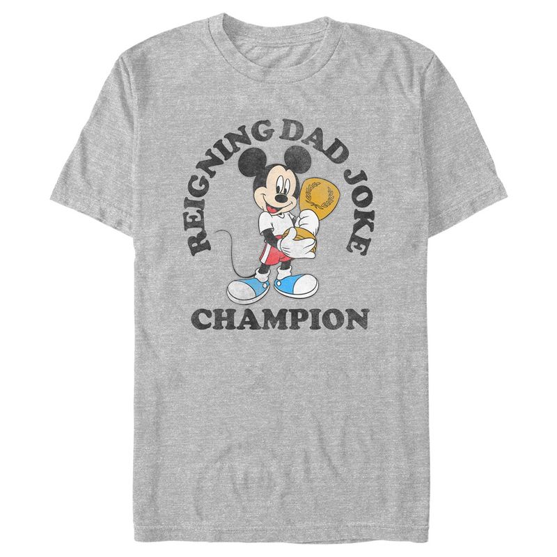 Men's Mickey & Friends Father's Day Dad Joke Champion T-Shirt, 1 of 6
