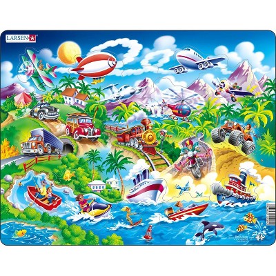 Springbok Larsen Children Puzzle Cars Trains Airplanes Children's Puzzle 18pc