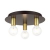 Livex Lighting Hillview 3 - Light Flush Mount in  Bronze - 3 of 4