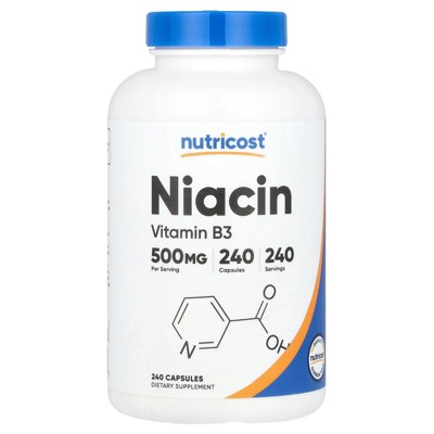 Nutricost Niacin, 500 mg, 240 Capsules