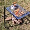 NAYSAYE Grill Racks Detachable Rotisserie Campfire Grill with High Density Mesh for Outdoor Use, Black, 22"*16.5"*27.5" - 2 of 4