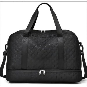 MaseiKar Three-dimensional Diamond Patterned Small Square Tote, Crossbody bag with Dry Wet Separation & Double-sided Pockets, - 1 of 4