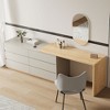 Luck Live 98.5" L-shaped Dressers with 55.2" file cabinet, corner vanity desk - 3 of 4