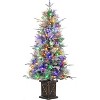 Artificial Christmas Tree, 4.5ft Premium Hinged Pine Tree, Pre-Lit Christmas Tree with Warm White LED Lights for Home, Shops, Party - 2 of 4