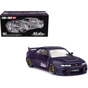 Nissan Skyline GT-R (R33) "Active Carbon R V2" RHD Purple Carbon "Kaido House" Special 1/64 Diecast Model Car by Mini GT - 1 of 4