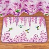 Collections Etc Colorful Hummingbird Purple Wisteria Cushioned Bath Mat Purple - 2 of 2
