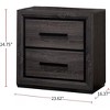 NicBex 15.6 inch Wide Nightstand with 2 Drawers,Modern Side Table with Antique Gray Finish,Bedside Table for Bedroom,Living Room - 3 of 4