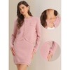 INSPIRE CHIC Women's Stretch Short Sweater Jacket and Vintage Skirt Sets 2 Piece Suit - 2 of 4