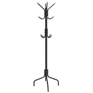 SONGMICS Coat Rack Freestanding, Metal Coat Rack Stand with 12 Hooks and 4 Legs, Coat Tree, Holds Clothes - 1 of 4