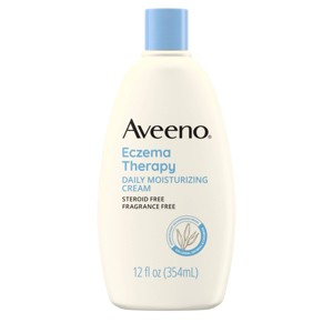 Aveeno Eczema Therapy Daily Soothing Body Cream for Dry and Itchy Skin with Oatmeal - Unscented - 12 fl oz - 1 of 4