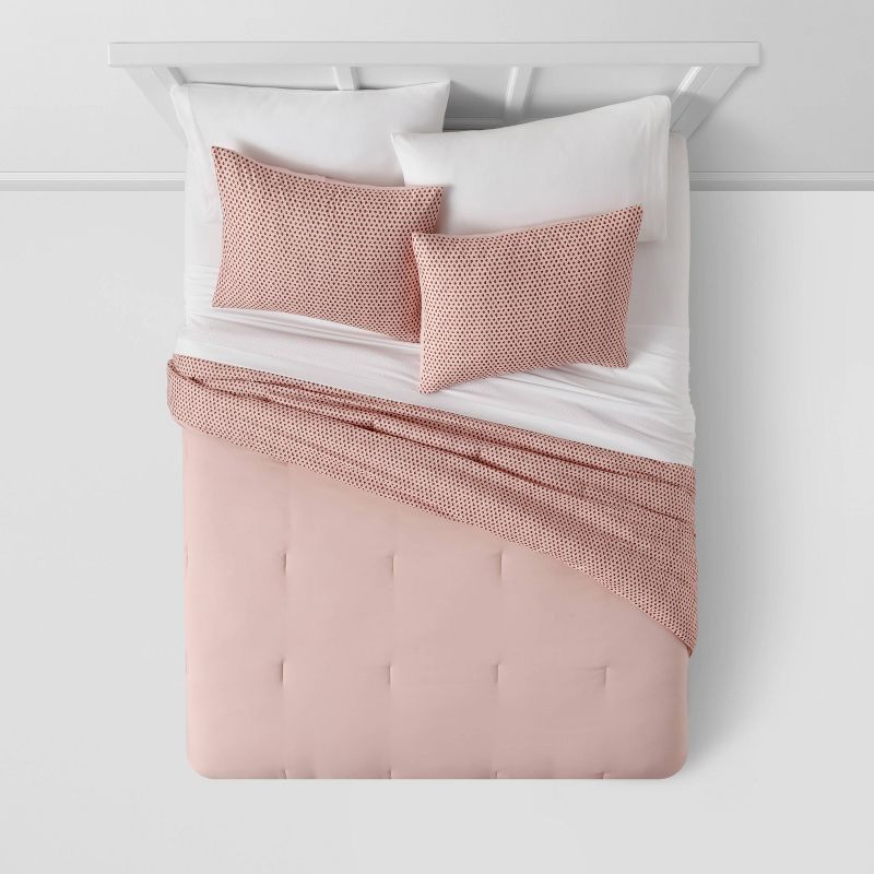 Strawberry Print Reversible Microfiber Comforter & Sheet Set Light Pink - Room Essentials™, 3 of 11