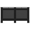 vidaXL Radiator Cover Black 59.8"x7.5"x32.1" MDF - 3 of 4
