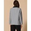 INSPIRE CHIC Women's Notched Lapel Long Sleeve One Button Double Breast Flap Pocket Blazer - 4 of 4