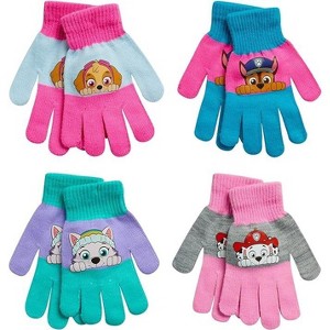 Paw Patrol Girls 4 Pack Mitten or Glove Set, Toddler or Little Girls - 1 of 4