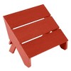 Italica 3pc Set with Modern Adirondack Chair, Side Table & Folding Ottoman - Rustic Red - highwood: Weather-Resistant, 12-Year Warranty - 3 of 4