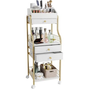 Floor Makeup Organizer Storage - Vanity Skincare Make Up Organizers and Storage with Drawers - 1 of 4