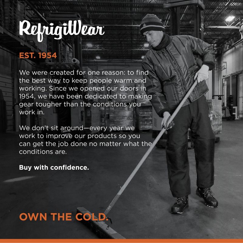 RefrigiWear Mens Econo-Tuff Warm Lightweight Fiberfill Insulated Workwear Jacket, 6 of 8