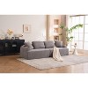 TIRAMISUBEST Compression Sofa,4-Seater Combined Sofa with Crochet Yarn Fabric, Memory Foam Cushions, 4 Pillows for Living Room & Office - 2 of 4