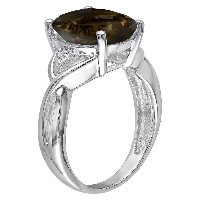 3.75 CT. T.W. Smokey Quartz and .01 CT. T.W. Diamond 3-Prong Setting Ring in Sterling Silver
, 2 of 4