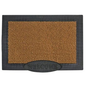GrassWorx Door Mat, 36 in. L X 24 in. W Welcome Polyethylene, Black/Brown - 1 of 1