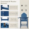 2pcs Adirondack Chair with Removable Tray, Poly Adirondack Chair Bar Stool with Cup Holder, 25.6" Weather Resistant Lifeguard Chair for Balcony,Deck - 4 of 4
