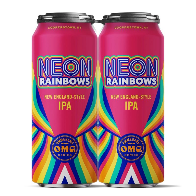 Ommegang Neon Rainbows IPA Beer - 4pk/16 fl oz Cans, 1 of 4