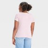 Girls' Peanuts Americana Boxy Short Sleeve Graphic T-Shirt - Pink - 3 of 4