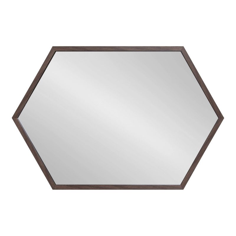 24&#34; x 36&#34; Laverty Hexagon Wall Mirror Walnut Brown - Kate &#38; Laurel All Things Decor, 6 of 9