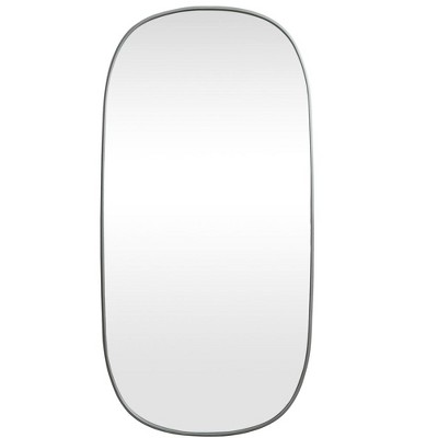 Elegant Lighting Metal Frame Oval Mirror 30x60 Inch in Silver
