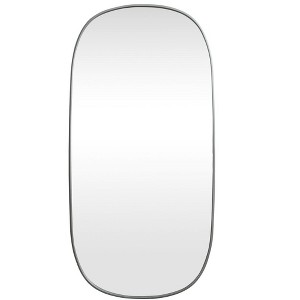Elegant Lighting Metal Frame Oval Mirror 30x60 Inch in Silver - 1 of 4