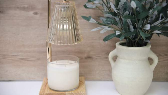 Sparoom Candle Lamp Warmer Crystal Ribbed Shade, 2 of 7, play video