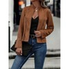 Women's Solid Long Sleeve Slimming Cardigan Short Coat Versatile Layering Outerwear for Daily Wear & Casual Outings - 3 of 4