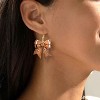 Baseball Football Earrings for Women Acrylic Bow Cheer Dangle Earrings for Game Shirts Outfits Accessories Team Sports Fan Earring Jewelry Football - 2 of 4