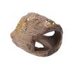 Unique Bargains Hiding Rock Small Fish Aquarium Decorations Ceramic Cave Brown 3.35"x2.76"x2.56" 1 Pc - 3 of 4