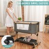 MYKKO 3 in 1 Baby Bassinet, Rocking Bassinets Bedside Sleeper, One-Second Convert Travel Portable Bassinet Newborn Baby (White) - 4 of 4