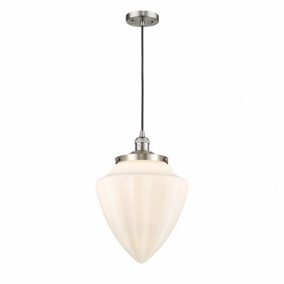 Bullet - 1 Light Cord Hung Mini Pendant In Traditional Style-16.5 Inches Tall and 12 Inches Wide