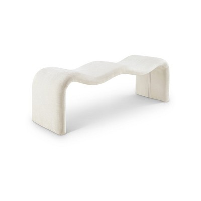 Meridian Furniture,Willow Chenille Fabric Bench