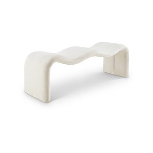 Meridian Furniture,Willow Chenille Fabric Bench - 1 of 4