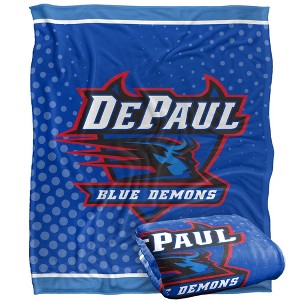 Depaul University Logo Dots Silky 50x60 Blanket, 1 Sided - 1 of 4