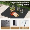 Lirago Black Square Patio Dining Table 35"x35"x28" 4-Seater Outdoor Metal Table with Umbrella Hole and Powder Coating for Garden or Poolside - 4 of 4