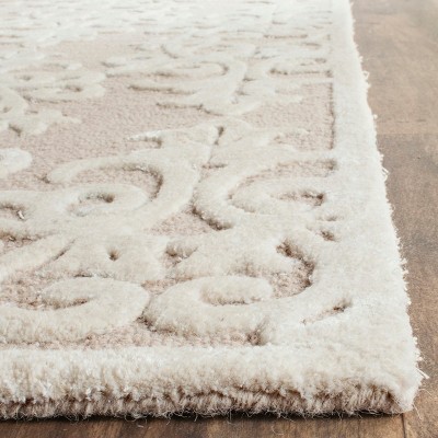 Safavieh Bella Sand/Ivory Hand-Tufted Wool and Viscose 4' x 6' Area Rug