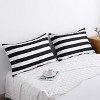 2 Pack Brushed Microfiber Pillowcases, Super-Soft and Cozy Printed Pillow Cases with Envelope Closure - NTBAY - 3 of 4