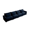 157.5" Corduroy Cloud Modular Sectional Sofa with Deep Seat - 3 of 4